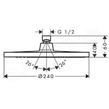 Верхний душ Hansgrohe Crometta S240 1jet 26723000