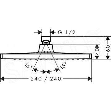 Верхний душ Hansgrohe Crometta E240 1jet 26726000