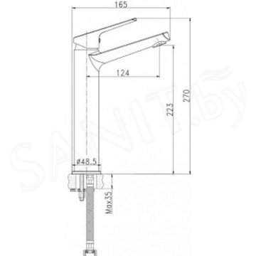 Смеситель для умывальника Cersanit Flavis А63038