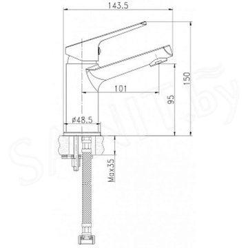 Смеситель для умывальника Cersanit Flavis 63034