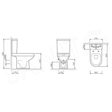 Напольный унитаз AM.PM Spirit V2.0 FlashClean C708600WH