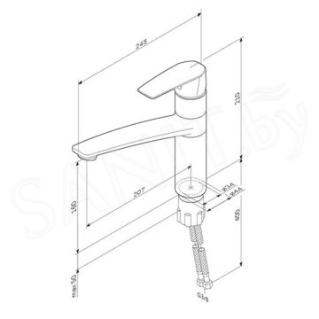 Смеситель для кухонной мойки AM.PM Gem F90A00000