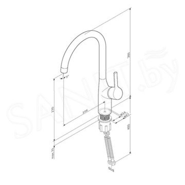 Смеситель для кухонной мойки AM.PM X-Joy S F85B07000 / F85B07011