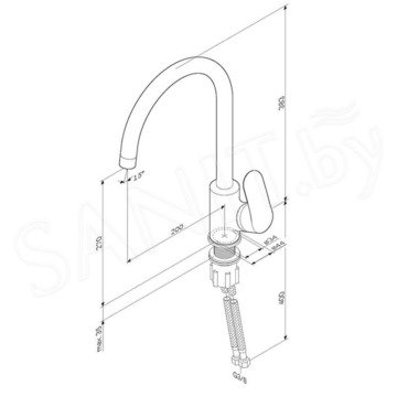 Смеситель для кухонной мойки AM.PM Like F8007100 / F8007111