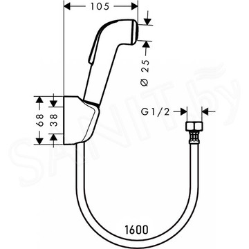 Гигиеническая лейка Hansgrohe 32122000