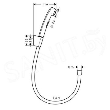 Гигиеническая лейка Hansgrohe 32128000