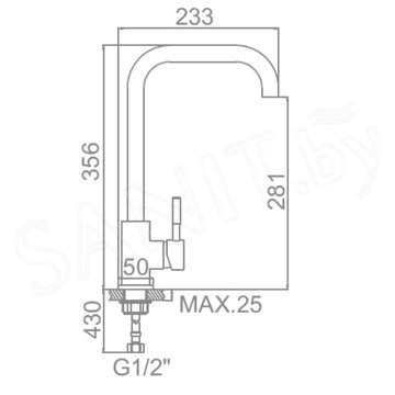 Смеситель для кухонной мойки Ledeme L74998A-4