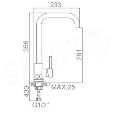 Смеситель для кухонной мойки Ledeme L74998A-4