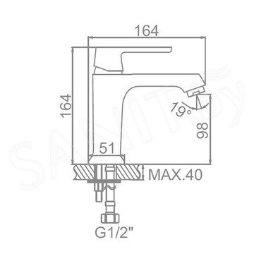 Смеситель для умывальника Ledeme L1077W