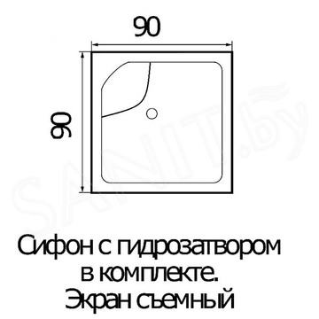 Душевой поддон River Wemor  40 S