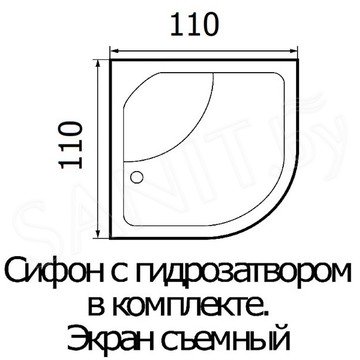 Акриловая ванна River Wemor 55 C 110