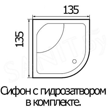 Акриловая ванна River Wemor 55 C 135