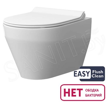 Комплект инсталляции Cersanit Aqua Prime P 50Z с системой Fresh с пневматической кнопкой Square 63531 и унитазом Керамин Бари R Нова