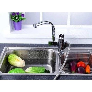 Смеситель для кухонной мойки Ledeme L4055-4 с выдвижной лейкой