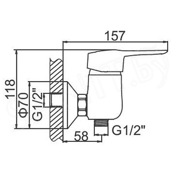 Смеситель для душа Ledeme H04 L2004