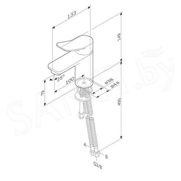 Смеситель для умывальника AM.PM X-Joy F85A02122