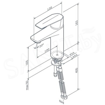 Смеситель для умывальника AM.PM Gem F90A02100