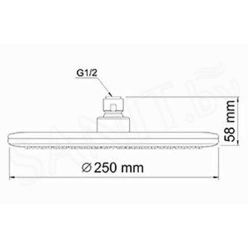 Верхний душ Wasserkraft A030