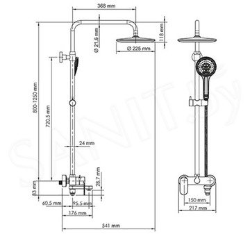 Душевая стойка Wasserkraft A18501