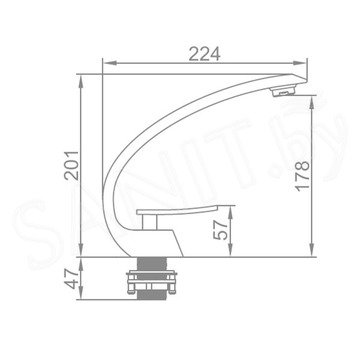 Смеситель для умывальника Ledeme L1055-24