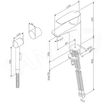 Смеситель для умывальника AM.PM Gem F90A03000