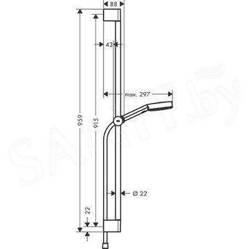 Душевой гарнитур Hansgrohe Pulsify Relaxation 105 3jet 90 см