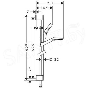 Душевой гарнитур Hansgrohe Crometta Vario Unica 26532400