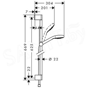 Душевой гарнитур Hansgrohe Croma 110 Select S Multi 26560400