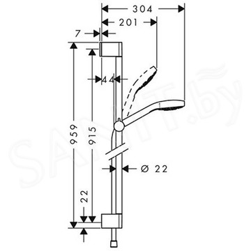 Душевой гарнитур Hansgrohe Croma 110 Select S Multi 26570400