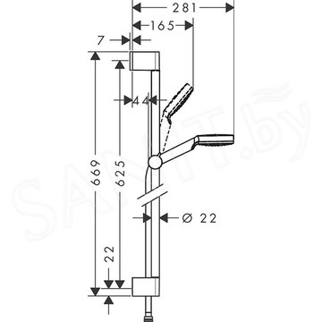 Душевой гарнитур Hansgrohe Crometta 1jet 26533400