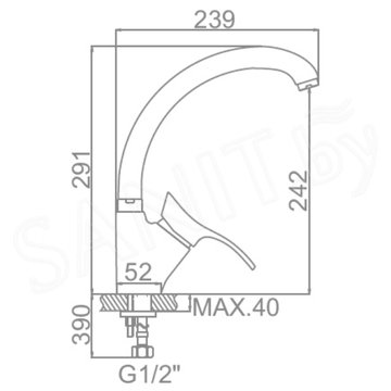 Смеситель для кухонной мойки Ledeme L4101H / L4101F