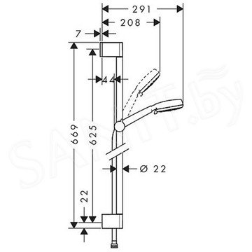 Душевой гарнитур Hansgrohe Crometta 100 Vario 26651400