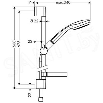 Душевой гарнитур Hansgrohe Croma 100 1jet 27717000