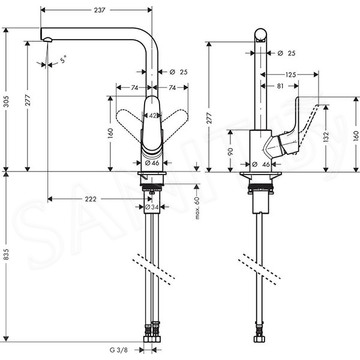 Смеситель для кухонной мойки Hansgrohe Focus 31817000