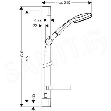 Душевой гарнитур Hansgrohe Croma 100 Multi 27774000
