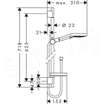 Душевой гарнитур Hansgrohe Raindance Select S 120 3jet 26630400