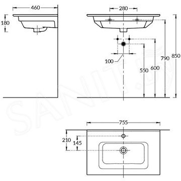 Умывальник Kerama Marazzi Piano