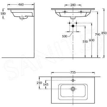 Умывальник Kerama Marazzi Piano