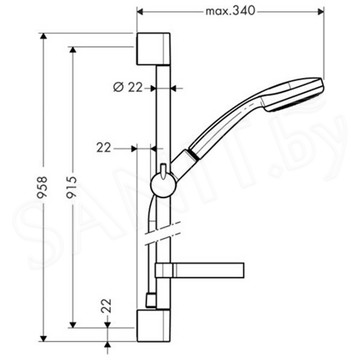 Душевой гарнитур Hansgrohe Croma 100 1jet 27724000