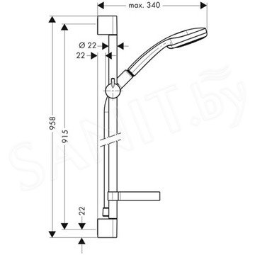 Душевой гарнитур Hansgrohe Croma 100 Vario/Unica C Shower Set 27771000