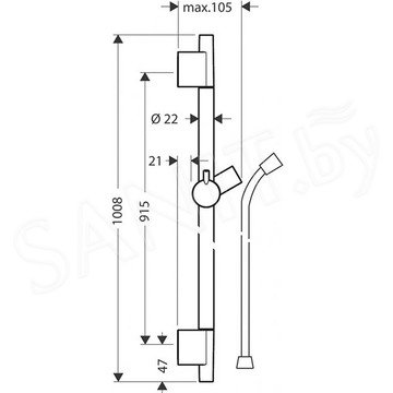 Душевая штанга Hansgrohe Unica S Puro 28631670