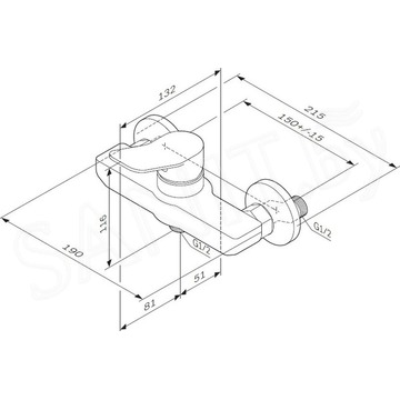 Смеситель для душа AM.PM X-Joy F85A20000