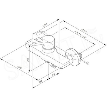 Смеситель для душа AM.PM X-Joy S F85B20000