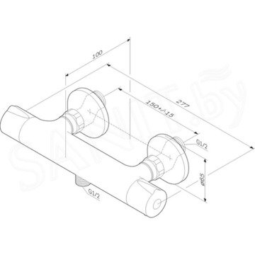 Смеситель для душа AM.PM Like F8040000 термостатический