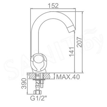 Смеситель для умывальника Ledeme L1126