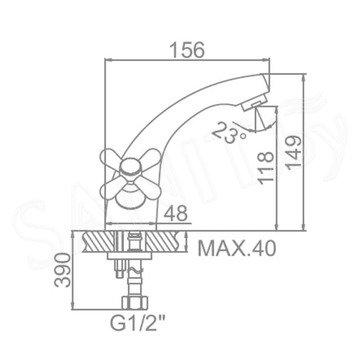 Смеситель для умывальника Ledeme L1018