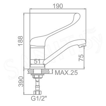 Смеситель для умывальника Ledeme L4579-2