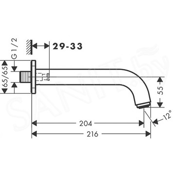 Излив Hansgrohe Vernis Shape 71460670 / 71460000