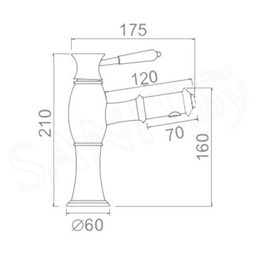 Смеситель для умывальника Ledeme L1055-19 с выдвижным изливом