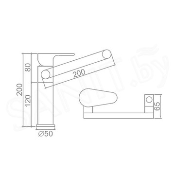Смеситель для умывальника Ledeme L1055-17